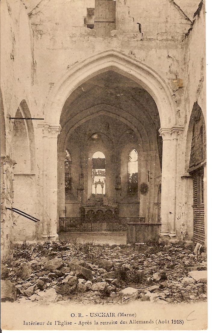 3 - Eglise St Rémi d'Unchair en 1914